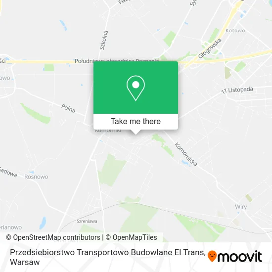 Карта Przedsiebiorstwo Transportowo Budowlane El Trans