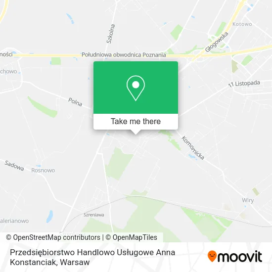 Карта Przedsiębiorstwo Handlowo Usługowe Anna Konstanciak