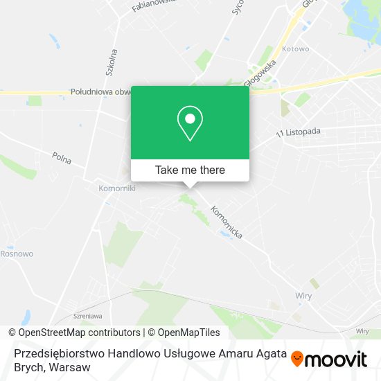 Przedsiębiorstwo Handlowo Usługowe Amaru Agata Brych map