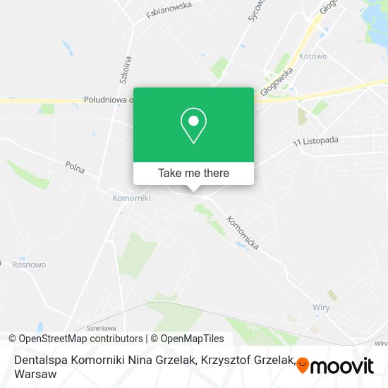 Dentalspa Komorniki Nina Grzelak, Krzysztof Grzelak map