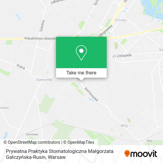 Prywatna Praktyka Stomatologiczna Małgorzata Gałczyńska-Rusin map