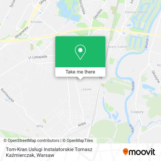 Tom-Kran Usługi Instalatorskie Tomasz Kaźmierczak map