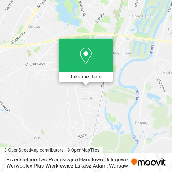 Przedsiebiorstwo Produkcyjno Handlowo Uslugowe Werwoplex Plus Wierkiewicz Lukasz Adam map