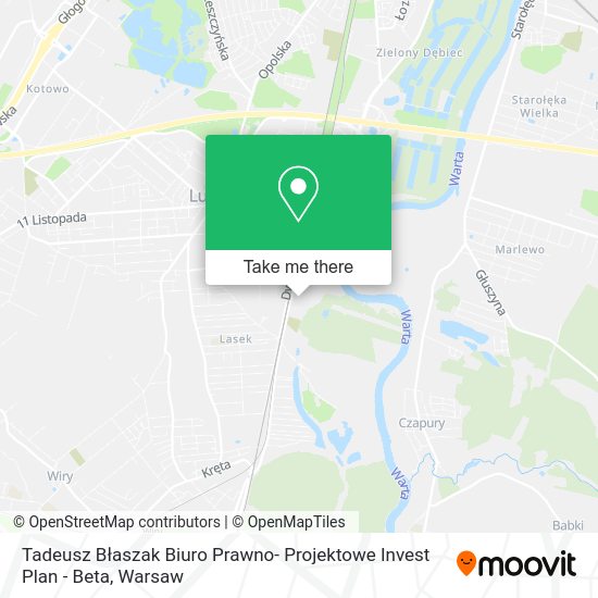 Tadeusz Błaszak Biuro Prawno- Projektowe Invest Plan - Beta map