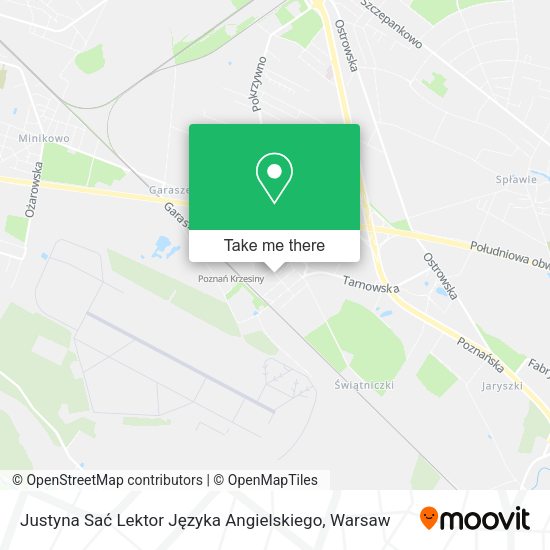 Justyna Sać Lektor Języka Angielskiego map