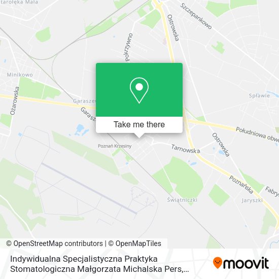 Indywidualna Specjalistyczna Praktyka Stomatologiczna Małgorzata Michalska Pers map