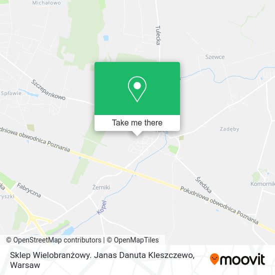 Sklep Wielobranżowy. Janas Danuta Kleszczewo map