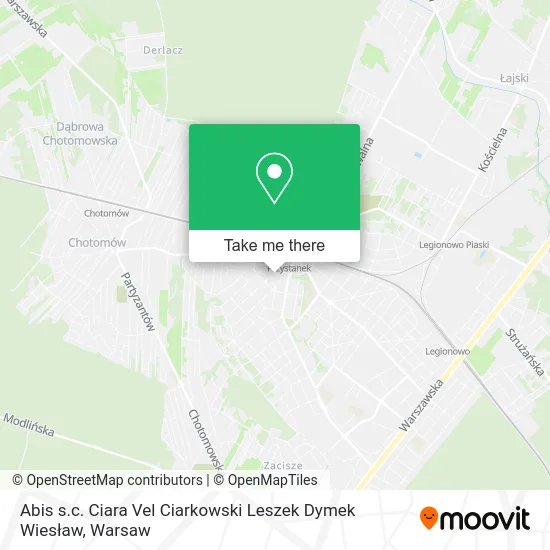 Карта Abis s.c. Ciara Vel Ciarkowski Leszek Dymek Wiesław