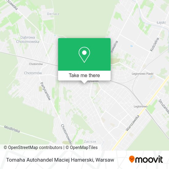 Tomaha Autohandel Maciej Hamerski map