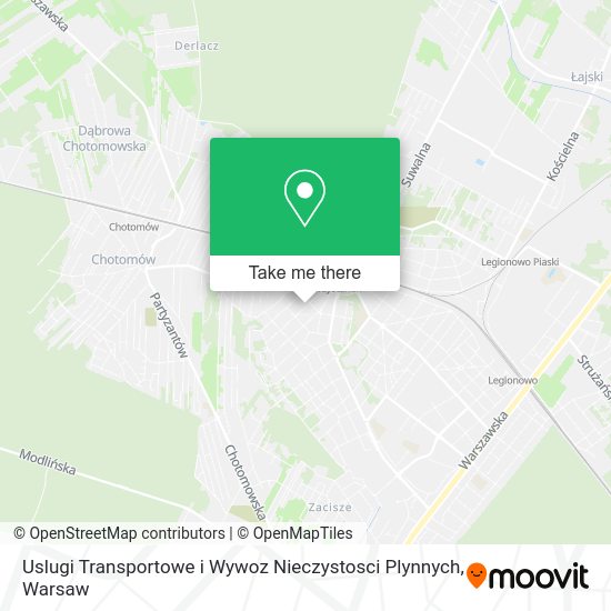 Карта Uslugi Transportowe i Wywoz Nieczystosci Plynnych