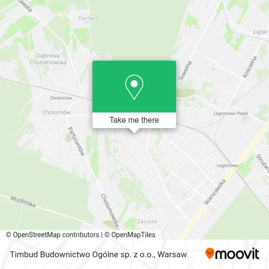 Карта Timbud Budownictwo Ogólne sp. z o.o.