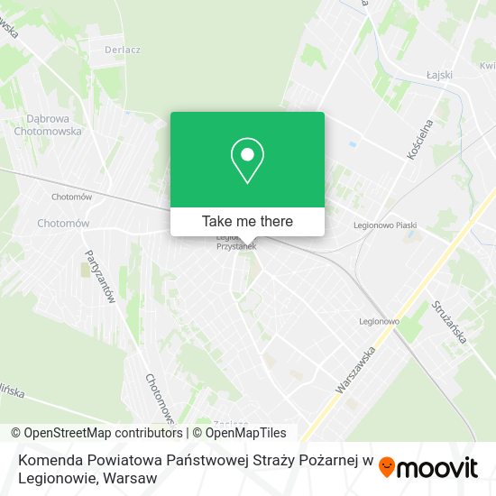 Komenda Powiatowa Państwowej Straży Pożarnej w Legionowie map