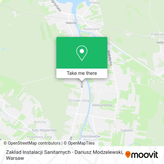 Zakład Instalacji Sanitarnych - Dariusz Modzelewski map