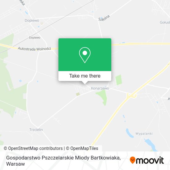 Карта Gospodarstwo Pszczelarskie Miody Bartkowiaka