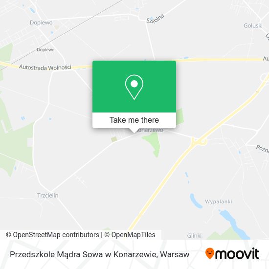 Przedszkole Mądra Sowa w Konarzewie map