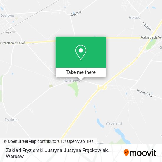 Zakład Fryzjerski Justyna Justyna Frąckowiak map