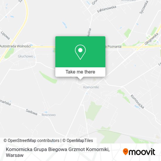 Komornicka Grupa Biegowa Grzmot Komorniki map