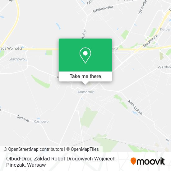 Olbud-Drog Zakład Robót Drogowych Wojciech Pinczak map