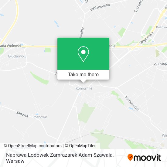 Naprawa Lodowek Zamrazarek Adam Szawala map