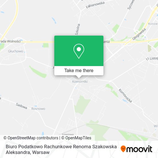 Biuro Podatkowo Rachunkowe Renoma Szakowska Aleksandra map