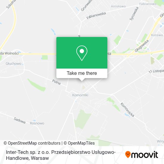 Карта Inter-Tech sp. z o.o. Przedsiębiorstwo Usługowo-Handlowe
