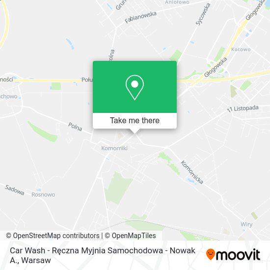 Car Wash - Ręczna Myjnia Samochodowa - Nowak A. map