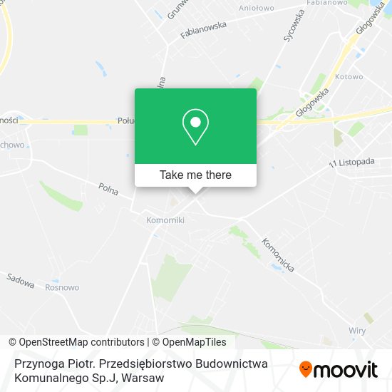 Przynoga Piotr. Przedsiębiorstwo Budownictwa Komunalnego Sp.J map