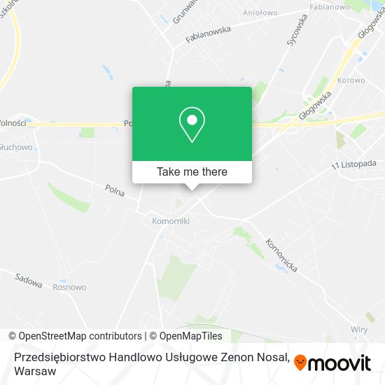 Przedsiębiorstwo Handlowo Usługowe Zenon Nosal map