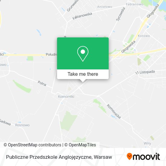 Publiczne Przedszkole Anglojęzyczne map