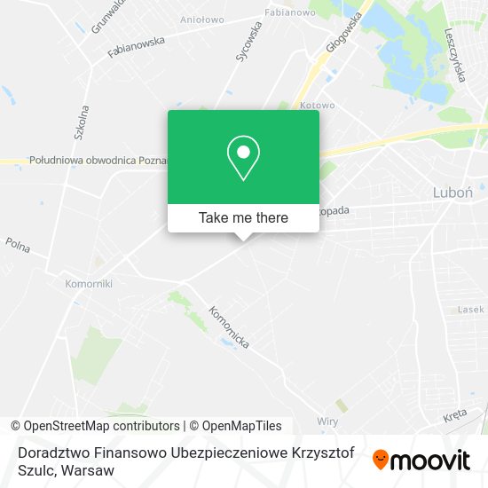 Карта Doradztwo Finansowo Ubezpieczeniowe Krzysztof Szulc