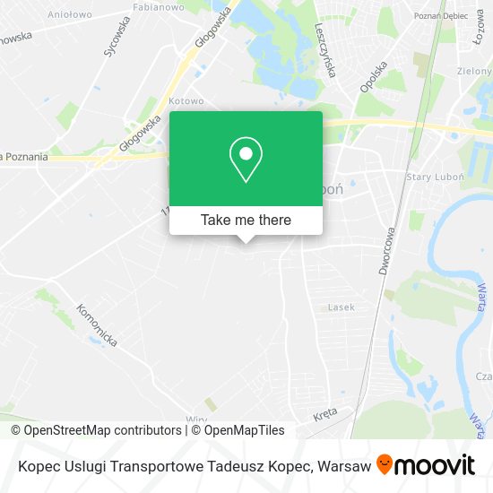 Kopec Uslugi Transportowe Tadeusz Kopec map