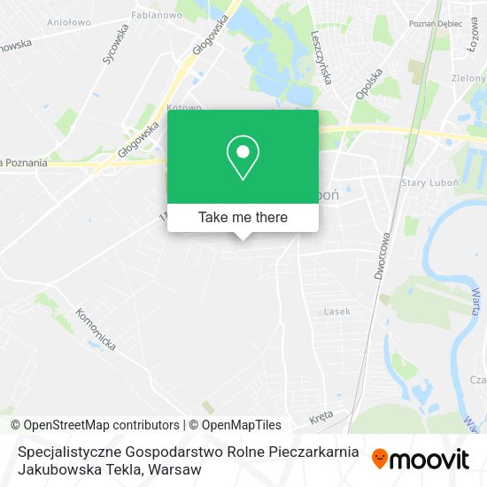 Specjalistyczne Gospodarstwo Rolne Pieczarkarnia Jakubowska Tekla map