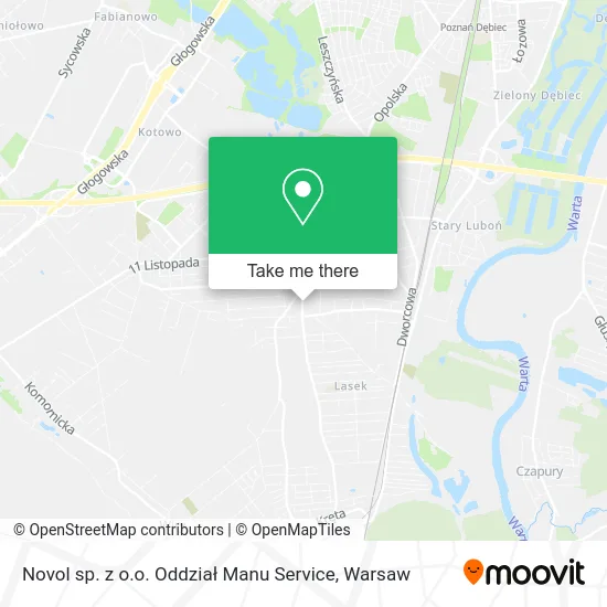 Карта Novol sp. z o.o. Oddział Manu Service
