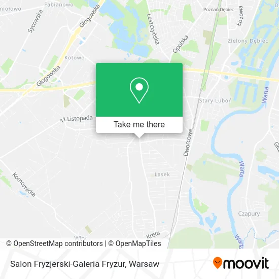 Salon Fryzjerski-Galeria Fryzur map