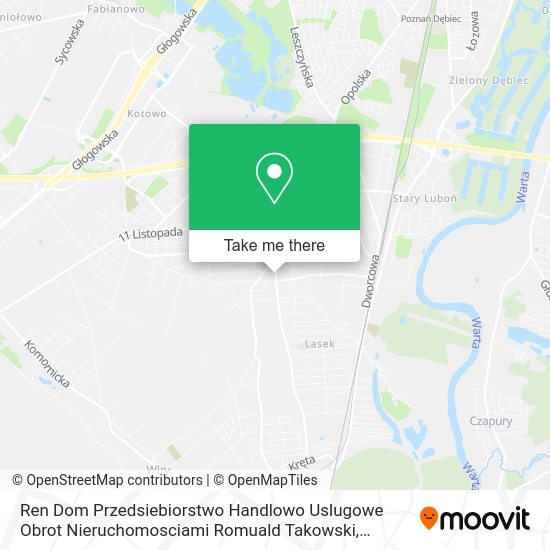 Ren Dom Przedsiebiorstwo Handlowo Uslugowe Obrot Nieruchomosciami Romuald Takowski map