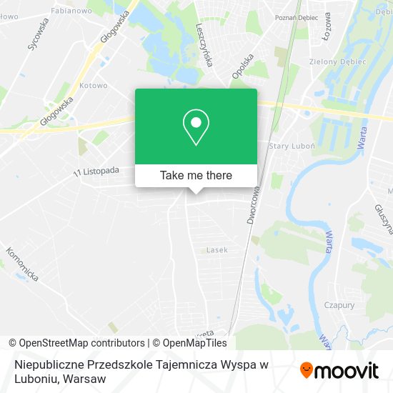 Niepubliczne Przedszkole Tajemnicza Wyspa w Luboniu map