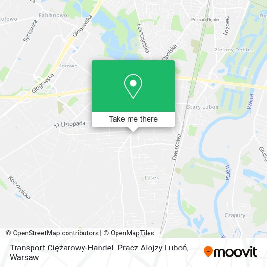 Transport Ciężarowy-Handel. Pracz Alojzy Luboń map