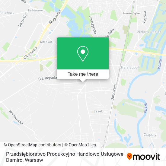 Przedsiębiorstwo Produkcyjno Handlowo Usługowe Damiro map