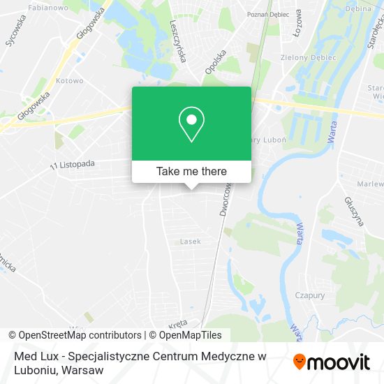 Med Lux - Specjalistyczne Centrum Medyczne w Luboniu map