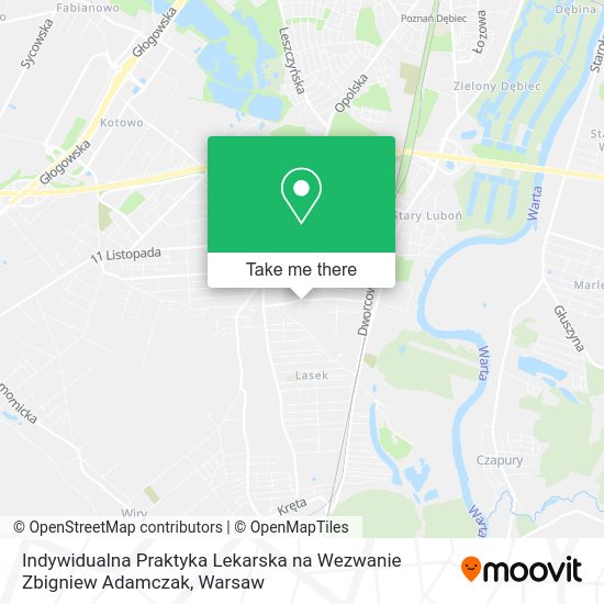 Indywidualna Praktyka Lekarska na Wezwanie Zbigniew Adamczak map