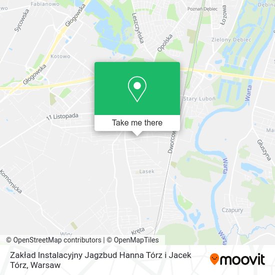 Zakład Instalacyjny Jagzbud Hanna Tórz i Jacek Tórz map