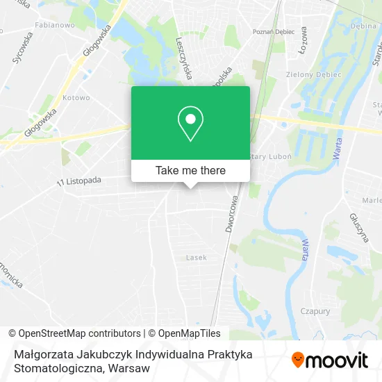 Małgorzata Jakubczyk Indywidualna Praktyka Stomatologiczna map