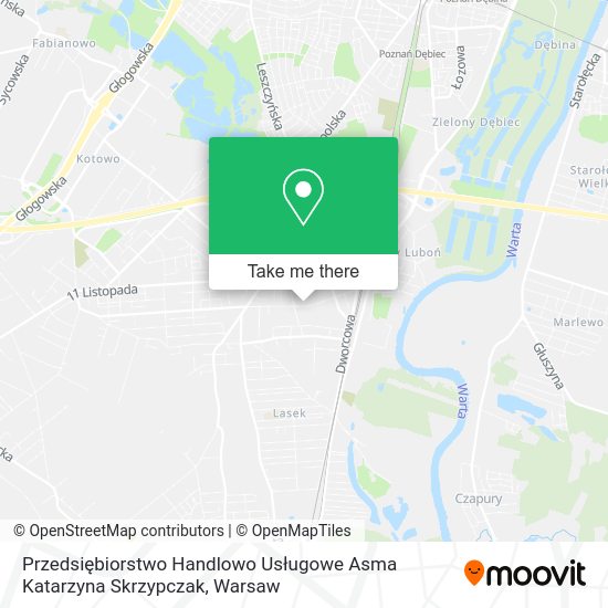 Przedsiębiorstwo Handlowo Usługowe Asma Katarzyna Skrzypczak map