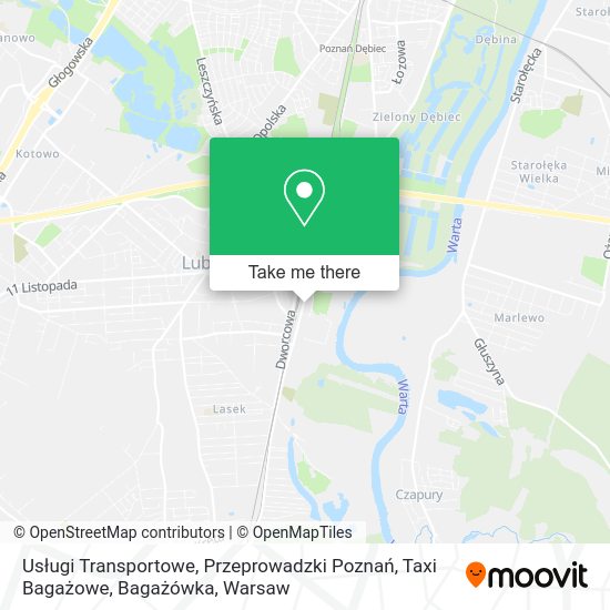 Usługi Transportowe, Przeprowadzki Poznań, Taxi Bagażowe, Bagażówka map