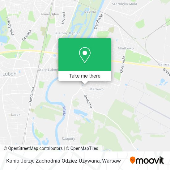 Kania Jerzy. Zachodnia Odzież Używana map