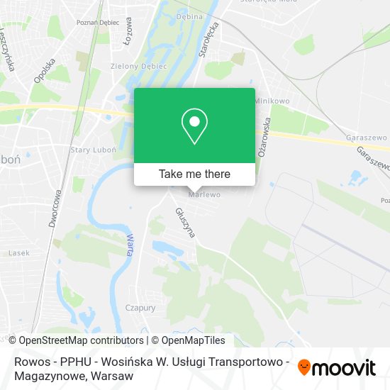 Rowos - PPHU - Wosińska W. Usługi Transportowo - Magazynowe map