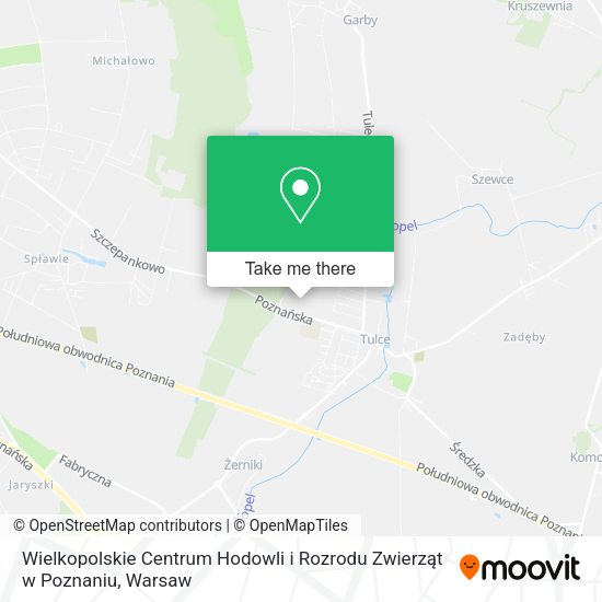 Wielkopolskie Centrum Hodowli i Rozrodu Zwierząt w Poznaniu map