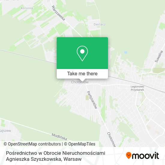 Pośrednictwo w Obrocie Nieruchomościami Agnieszka Szyszkowska map