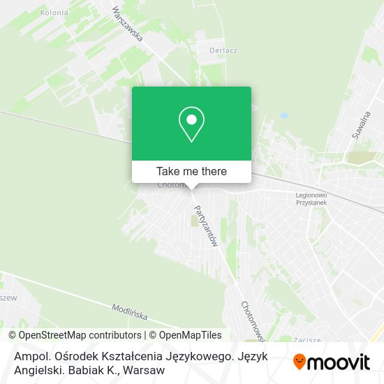 Ampol. Ośrodek Kształcenia Językowego. Język Angielski. Babiak K. map