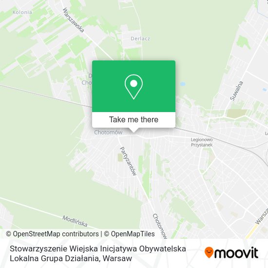 Stowarzyszenie Wiejska Inicjatywa Obywatelska Lokalna Grupa Działania map